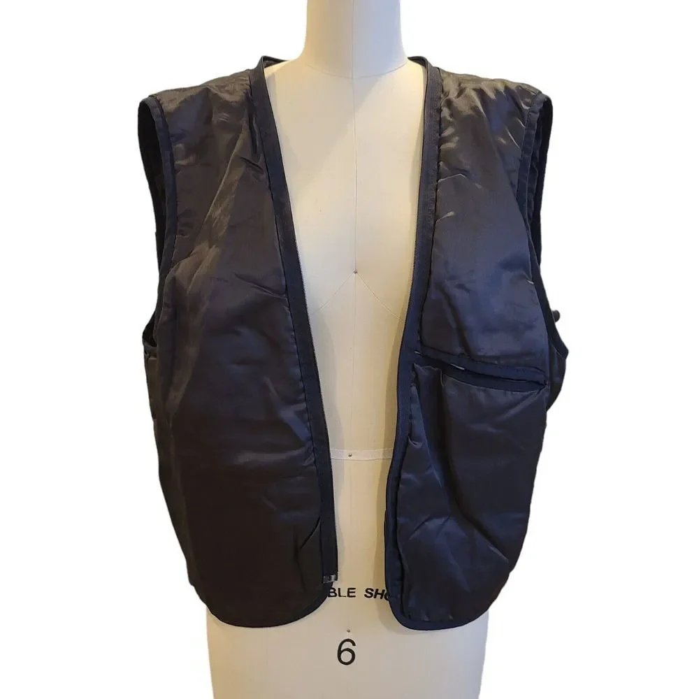 Gibson & Barnes A-2 Leather Flight Aviator Bomber Jacket 42 Removable Vest Liner